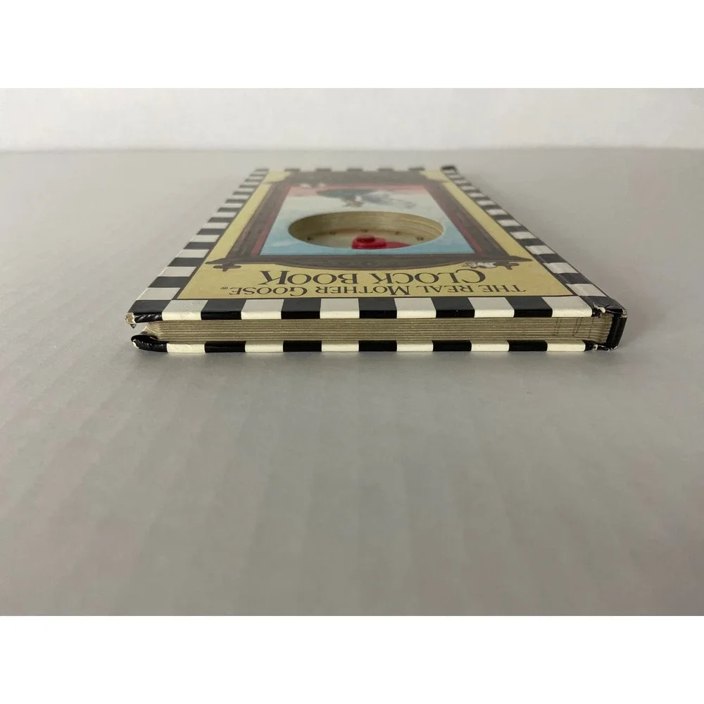 The Real Mother Goose Clock Book Rand McNally 1984 Vintage Kids Learning Toy‎
